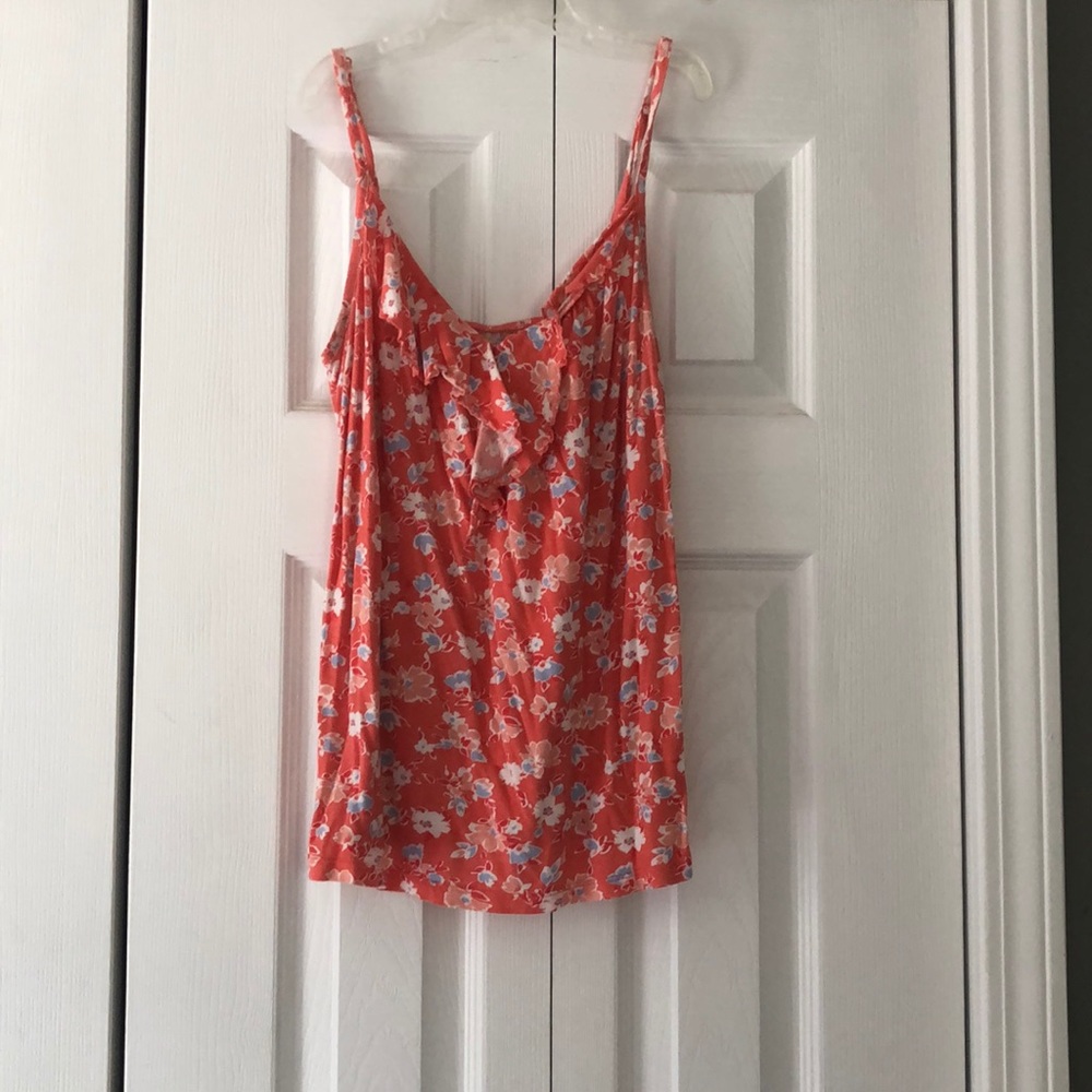 Coral spaghetti strap top